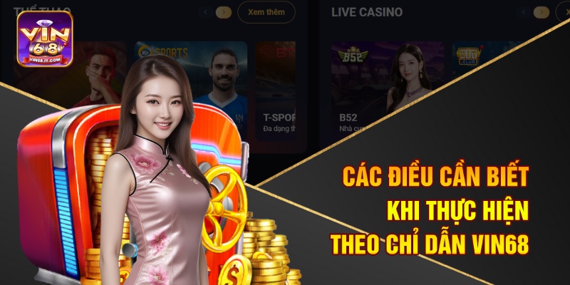 Các điều cần biết khi thực hiện theo chỉ dẫn Vin68